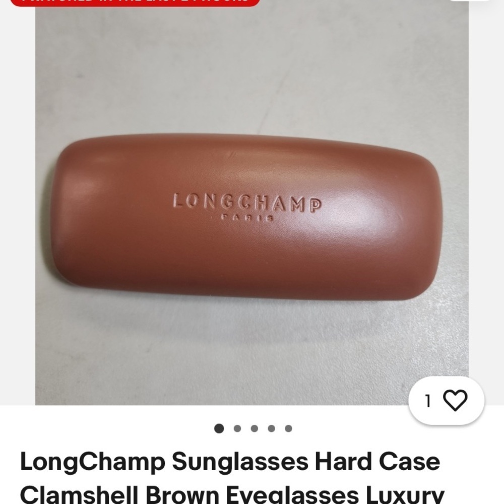 Longchamp Tan Sunglasses Case